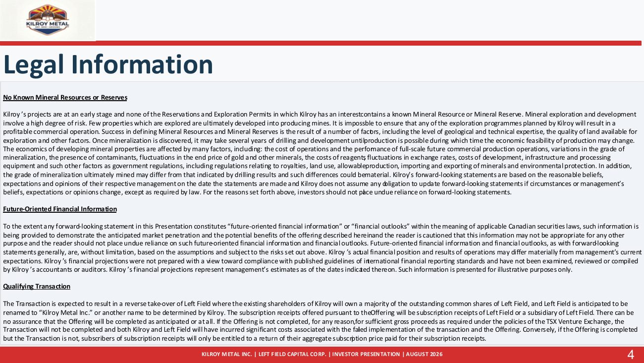 Kilroy Metal Investor Presentation, page 6