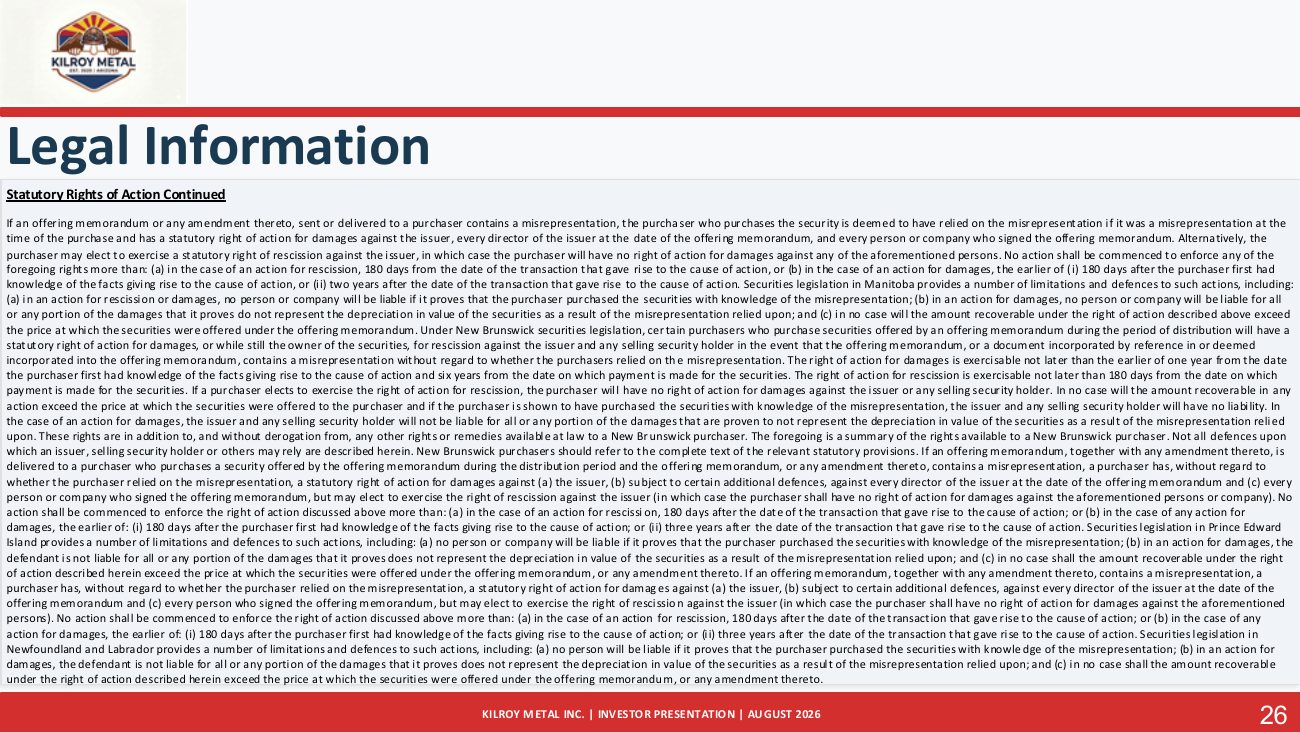 Kilroy Metal Investor Presentation, page 28